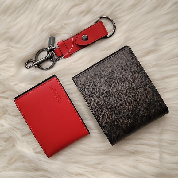 Coach Boxed 3 In 1 Wallet Gift Set In Colorblock Signature Canvas - Picture 2 of 7